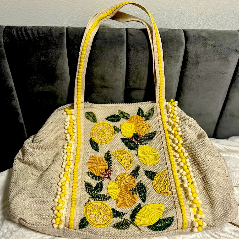 Limited Edition America & Beyond Make Lemonade Lemon Yellow Hand Beaded …